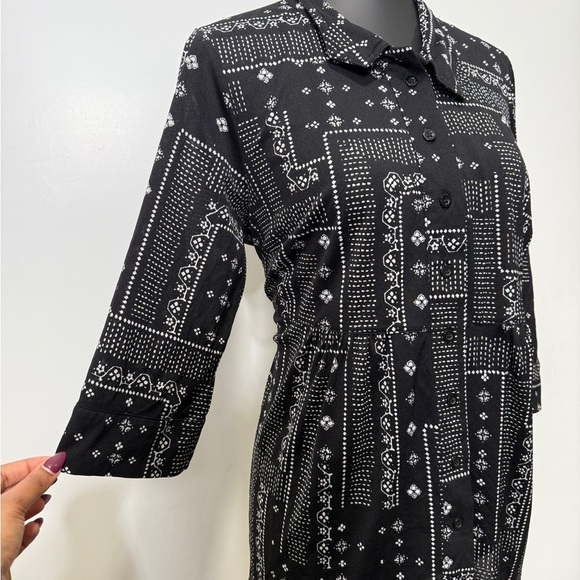 Style & Co. Black and White Floral shirt - Picture 3 of 5